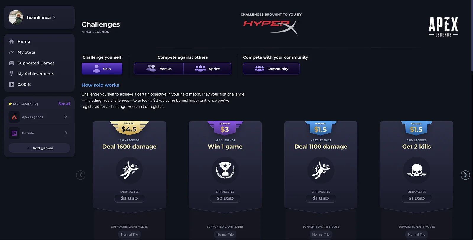 G-Loot competitive challenge experience for Apex Legends.